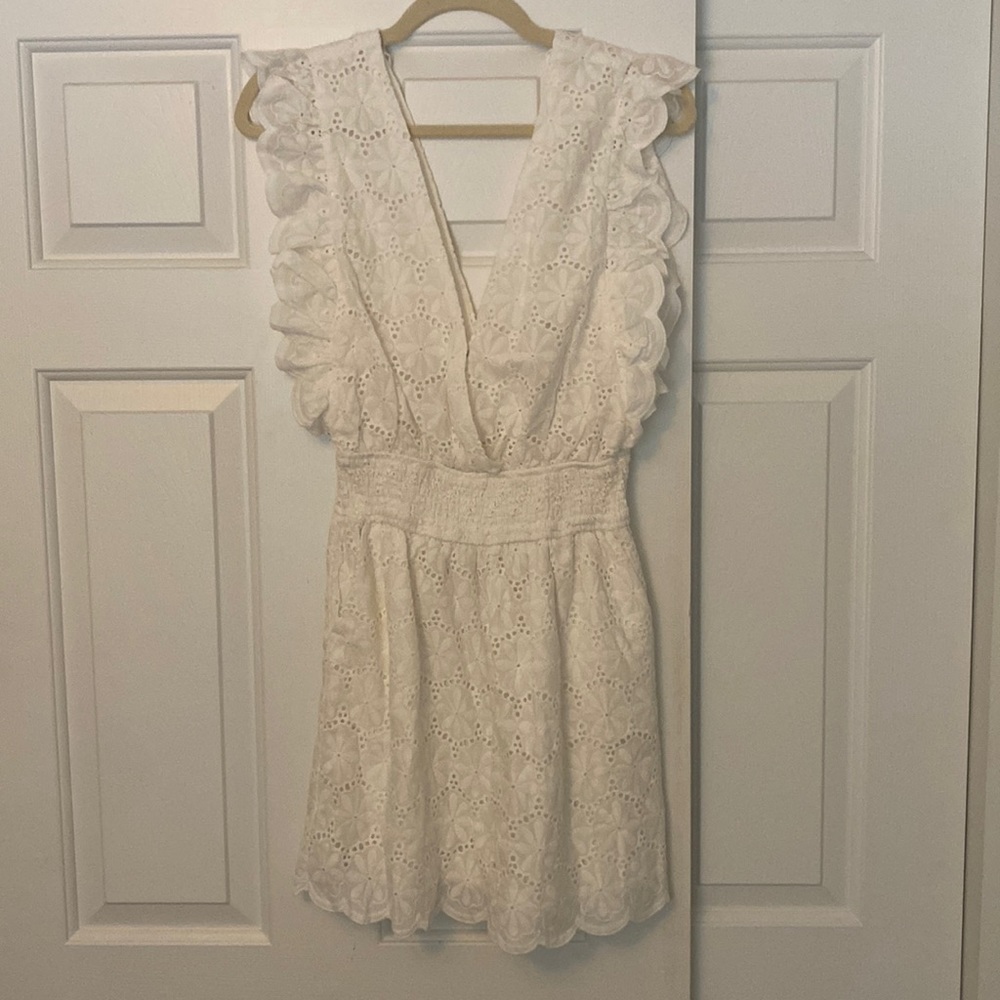 NWT White Eyelet Romper